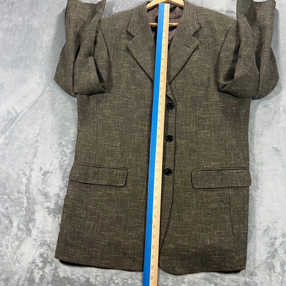 Chiavari Blazer Mens 42R Brown Cotton Wool Lanificio Calvino Vitale Italy Coat - Picture 10 of 16